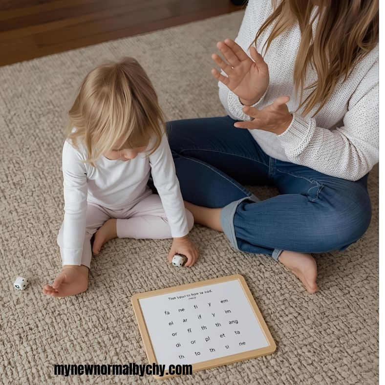a-toddler-and-mom-sitting-on-the-floor-dice-and-a-word-chart-in-front-of-the-toddler-10-fun-phonics-games-kids-can-play-at-home