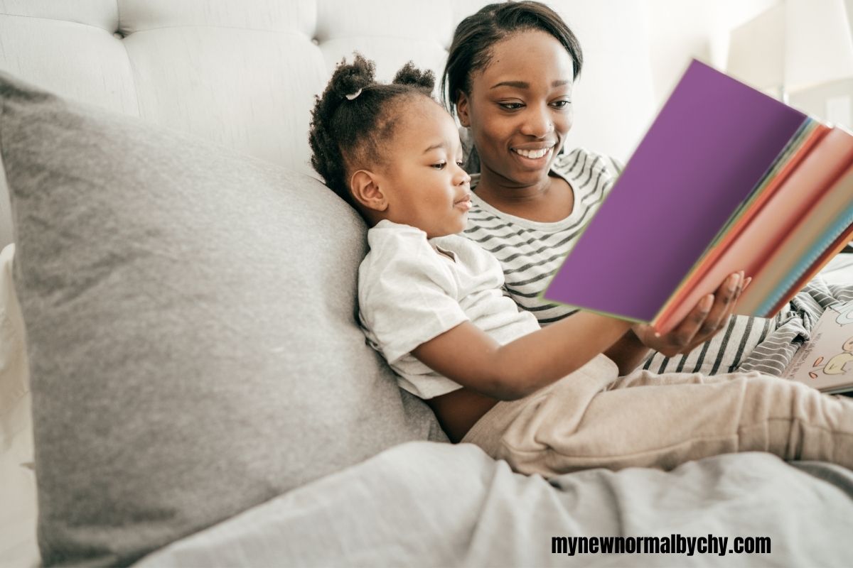 a-mom-teaching-her-toddler-phonics-during-bedtime-story-reading