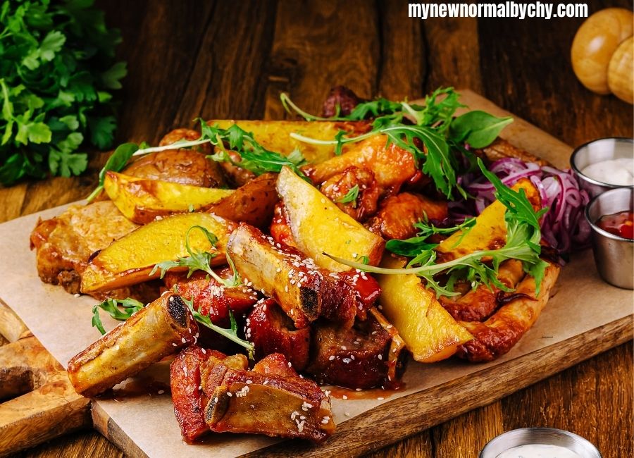 baked-veggies-and-grilled-chicken-in-a-tray-15-Nourishing-Postpartum-Meals-for-Breastfeeding-Moms