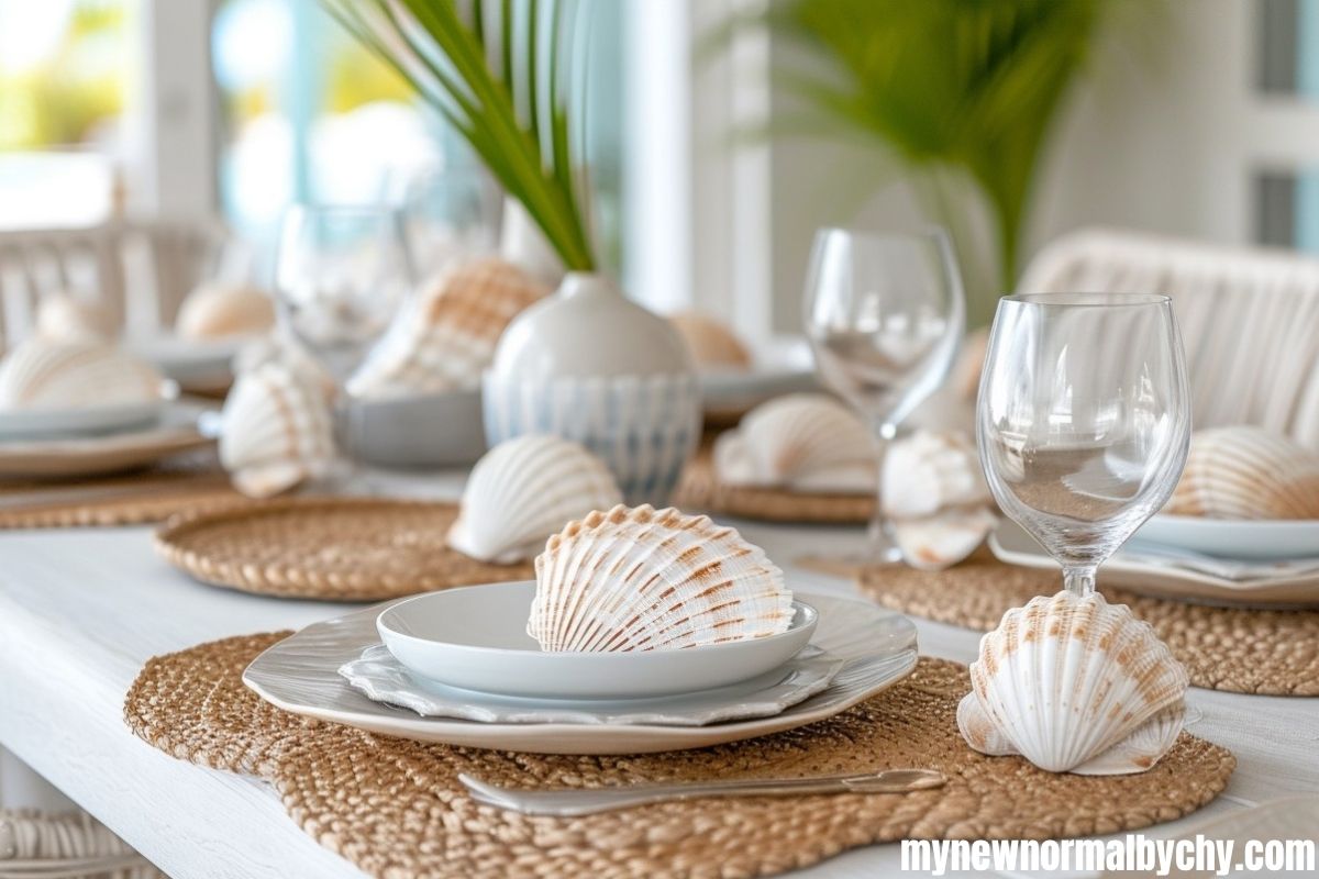 sea-shell-accent-dinner-table-set-up