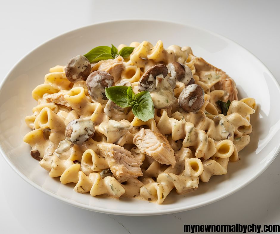 A-bowl-of-creamy-pasta-salad-with-chunks-of-chicken-Kid-Friendly-Salad-Recipes-Picky-Eaters-Will-Love