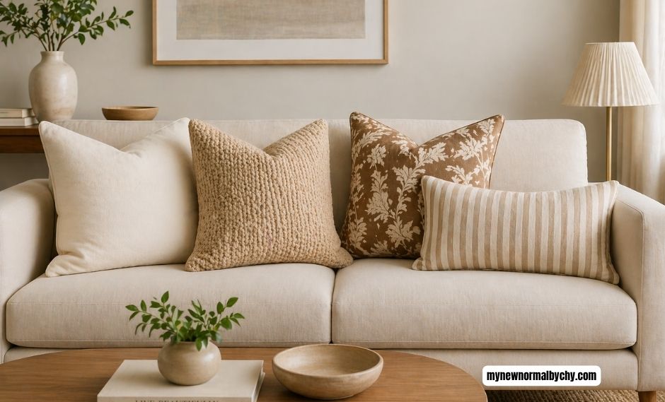 Neutral-and-minimal-pillow-combination-How-to-Mix-and-Match-Throw-Pillow-Combinations-for-a-Cozy-Living-Room-