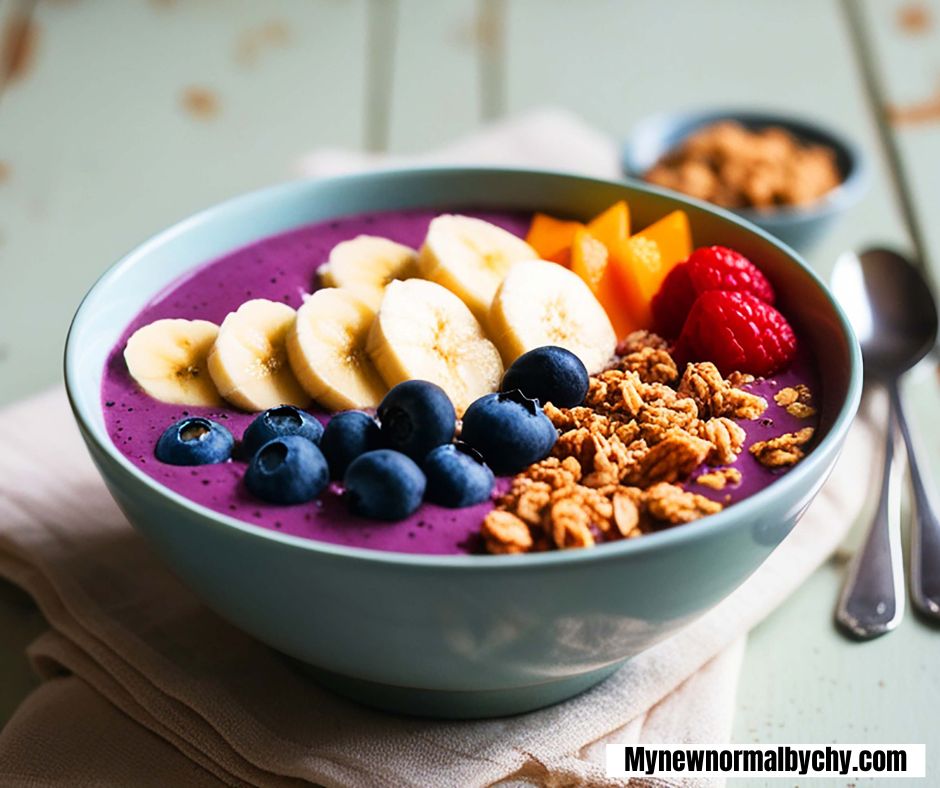 smoothie-bowl-with-fruit-toppings-easy-summer-recipes-for-hot-weather-no-oven-need