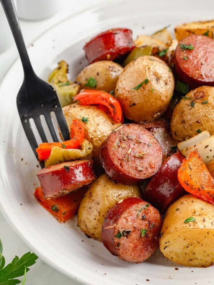 Sheet-Pan-Sausage and-Potatoes