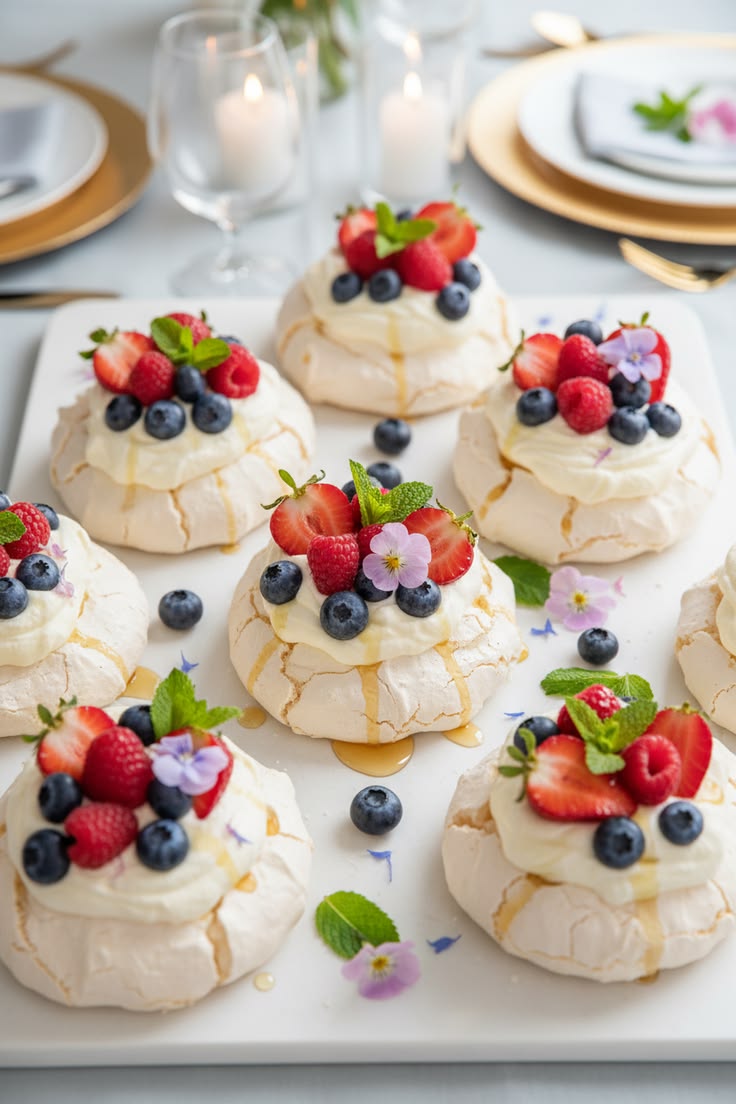 Mini-Pavlovas-With-Berry-Compote
