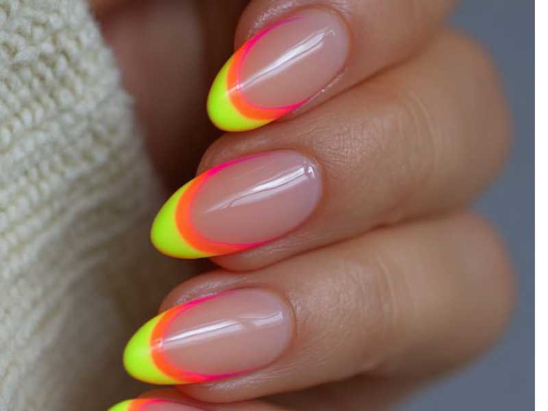 Neon-Colored-Tips-Nail