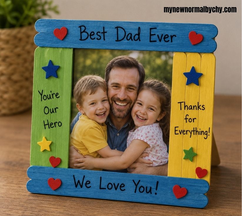 Painted-popsicle-sticks-picture-frame