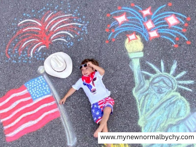 Sidewalk-Chalk-Mural-Family-4th-of-July-Activities