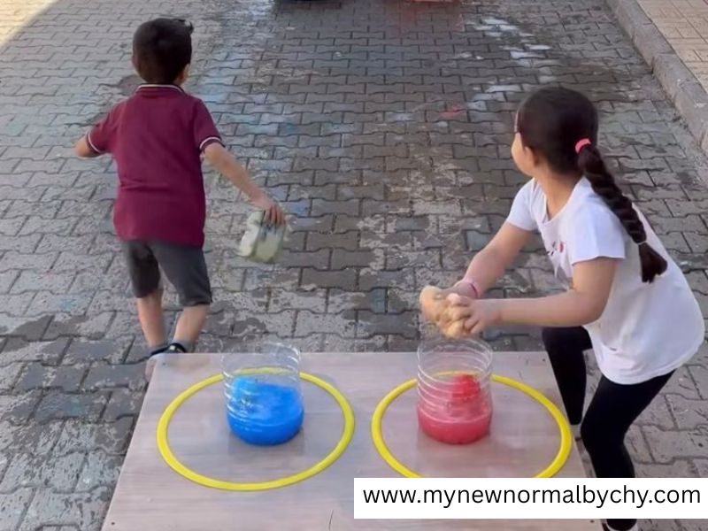 Sponge-Tos- Relay-Race