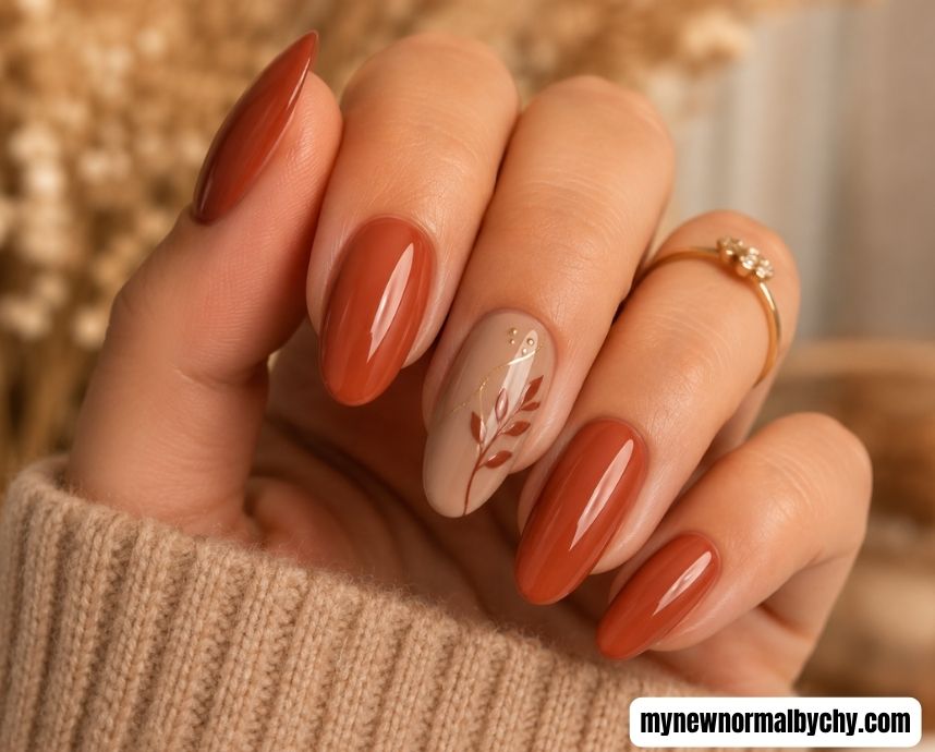Terracotta-and-warm-clay-nail-design-with-a-glossy-finish