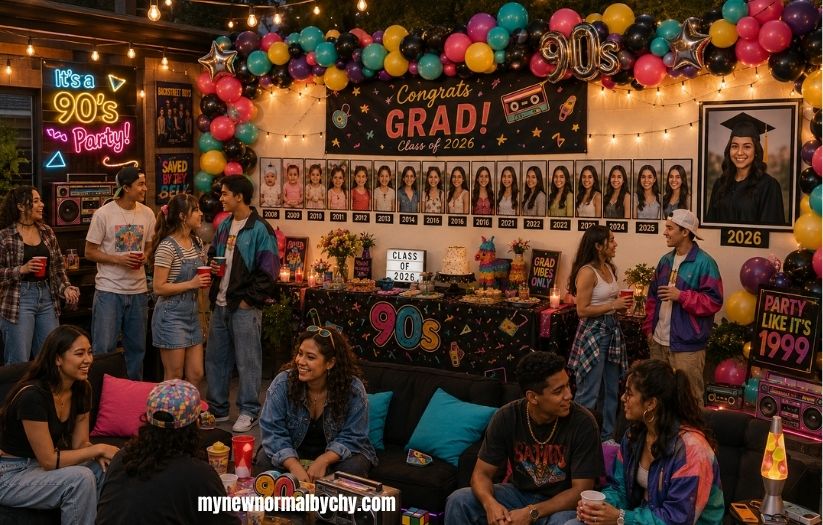 A-decade-themed-graduation-party