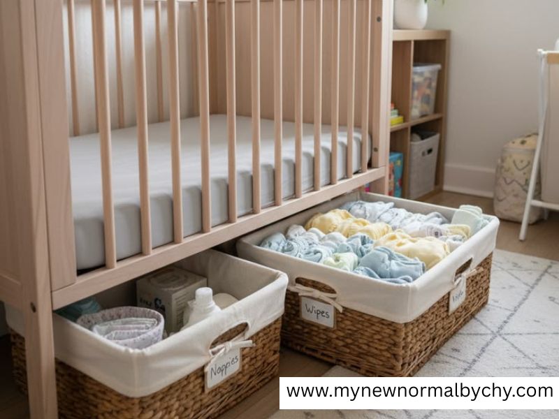 Use-Under-Crib-Storage-Baby-Nursery-Closet-Organization-Ideas-for-Small-Spaces