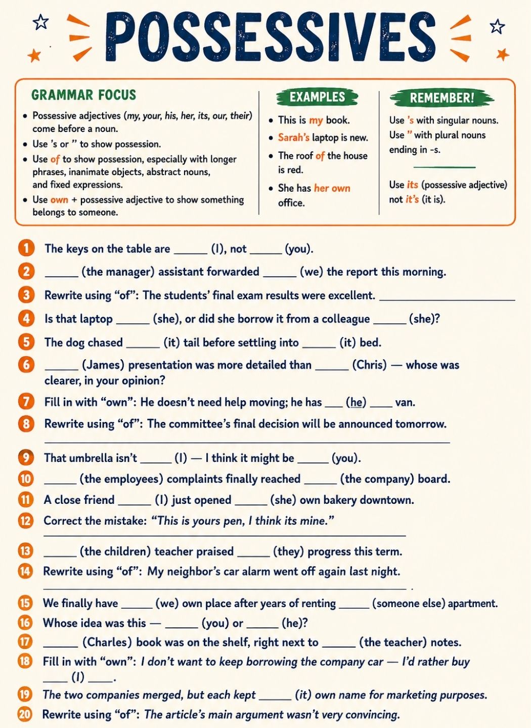 intermediate-level-possessive-worksheet
