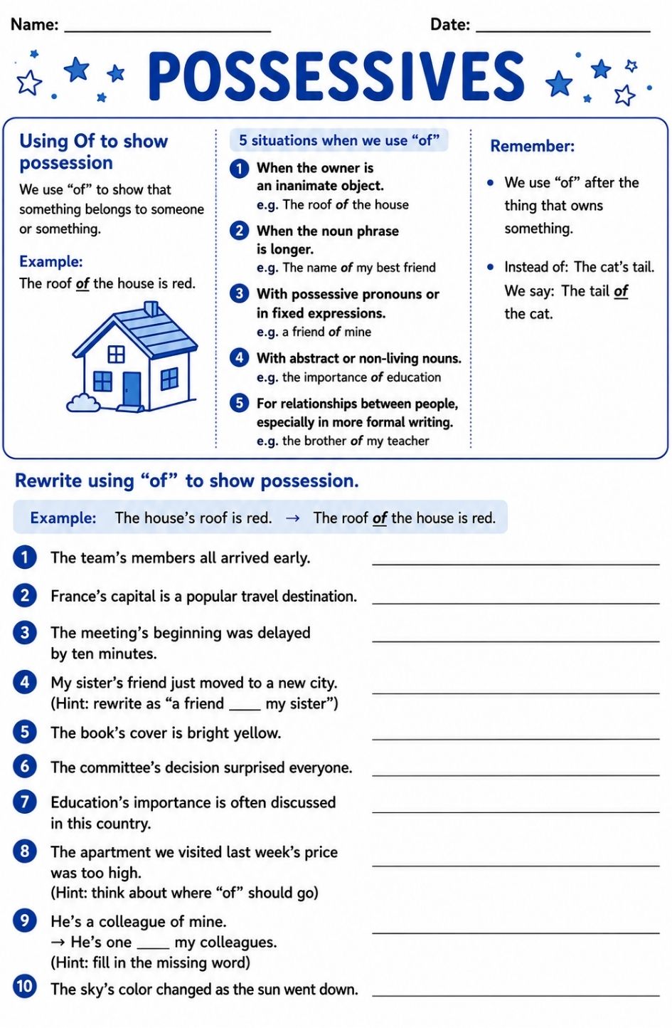 possessives-using-of