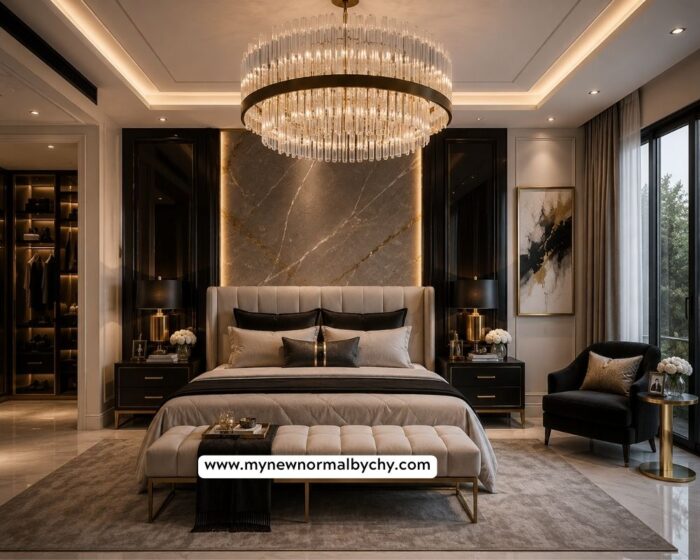 Add-a-Statement-Ceiling-Light-30-Beautiful-Master-Bedroom-Decor-Ideas