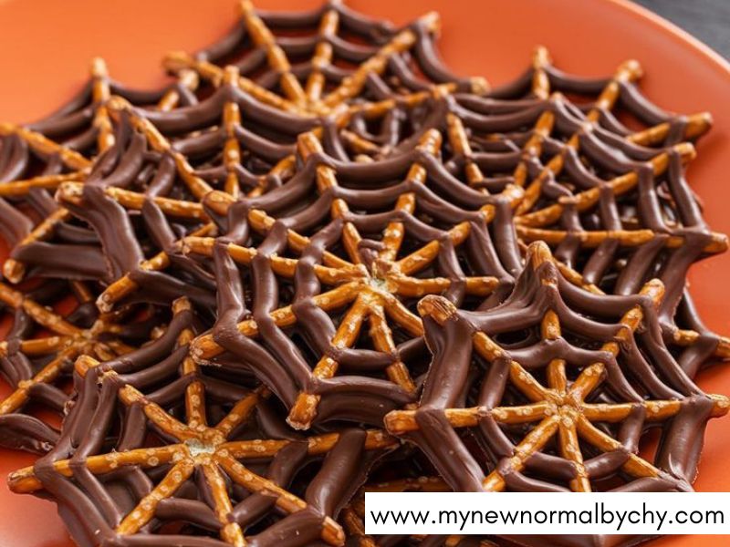 Chocolate-Pretzel-Spider-Webs