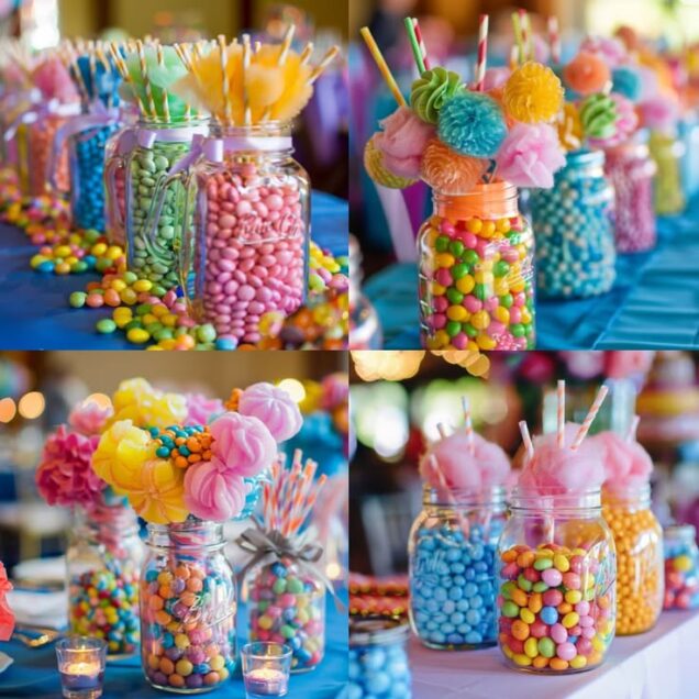Colourful-candy-centerpeices-for weddings