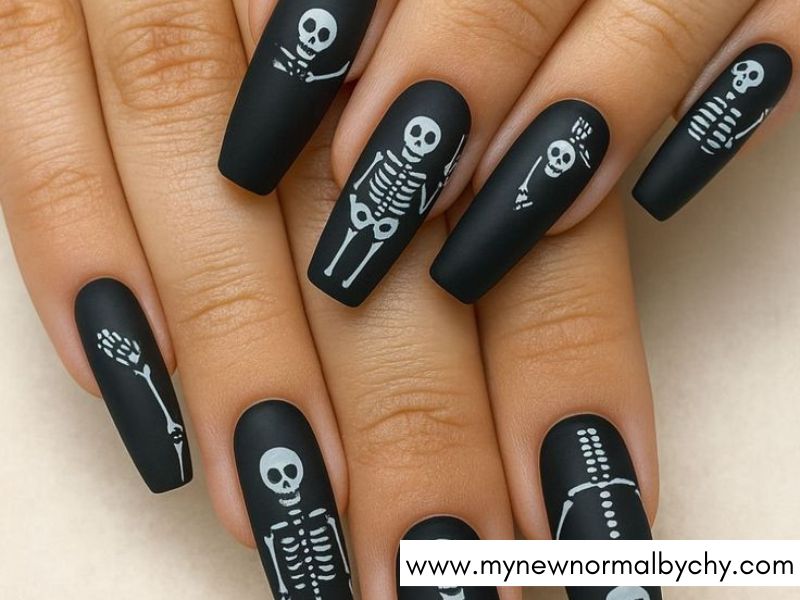 Cute-Skeleton-Nail-Art