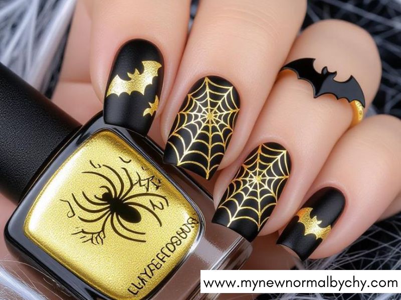 Elegant-Gold-and-Black-Halloween-Nails-Cute-Halloween-Nails-You'll-Want-to-Copy-This-Spooky-Season