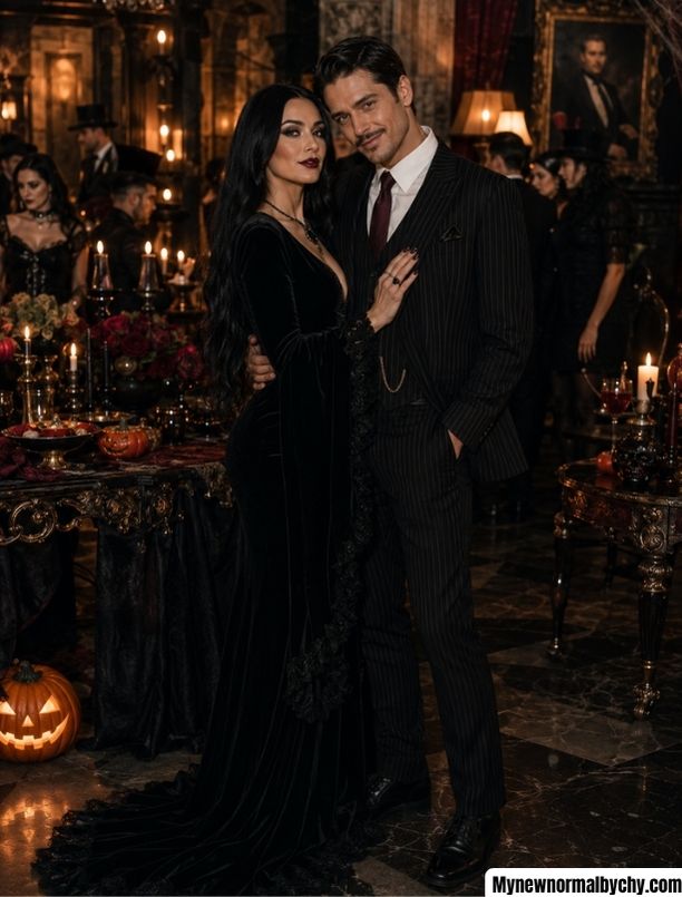 Gothic-romantic-couple-halloween-costume
