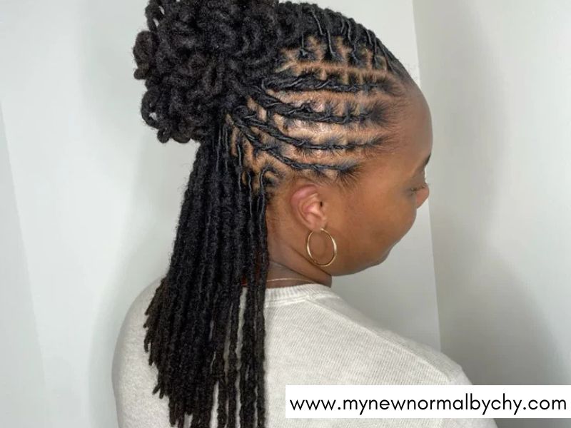 Half-Up-Bun-Quick-and-Easy-Loc-Styles-For-School-and-Everyday-Wear