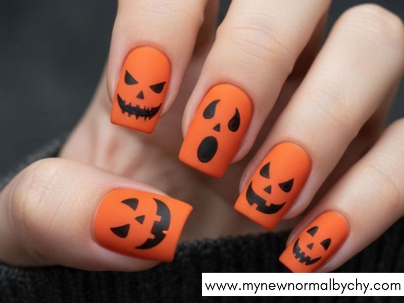 Jack-o'-Lantern-Smiley-Nails