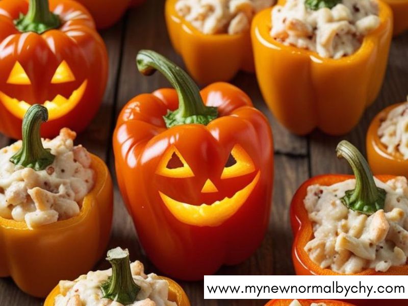 Jack-o'-Lantern-Stuffed-Peppers