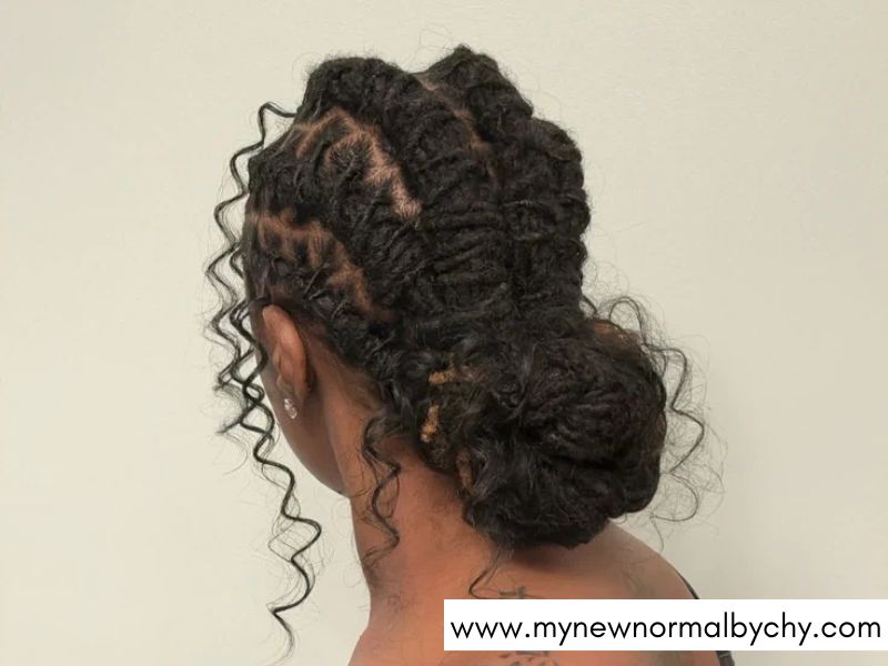 Low-Ponytail-with-Wrapped-Locs-Gorgeous-Wedding-Loc-Styles-for-Brides-with-Long-Dreadlocks