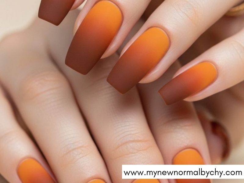 Matte-Pumpkin-Spice-Nails