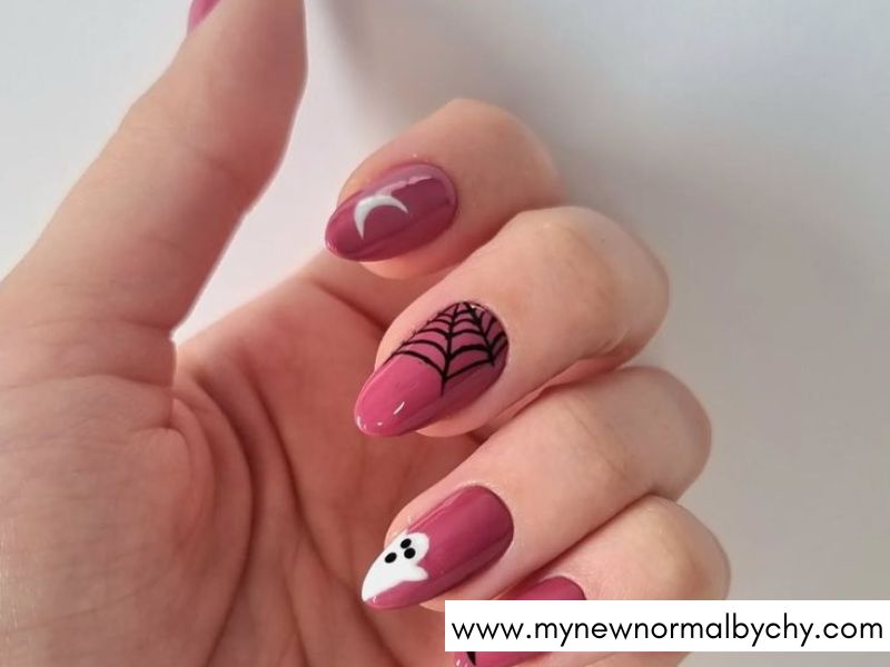 Pink-Halloween-Nails