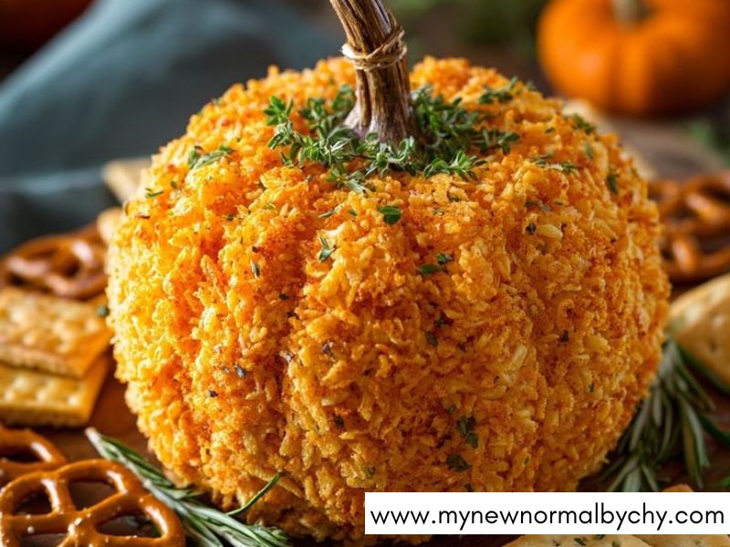 Pumpkin-Shaped-Cheese-Ball-Halloween-Office-Party-Food-Ideas