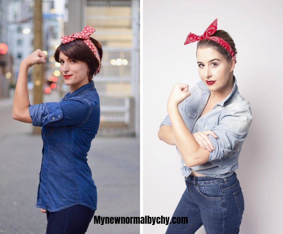 Women-halloween-costume-for-work-rosie-Riveter