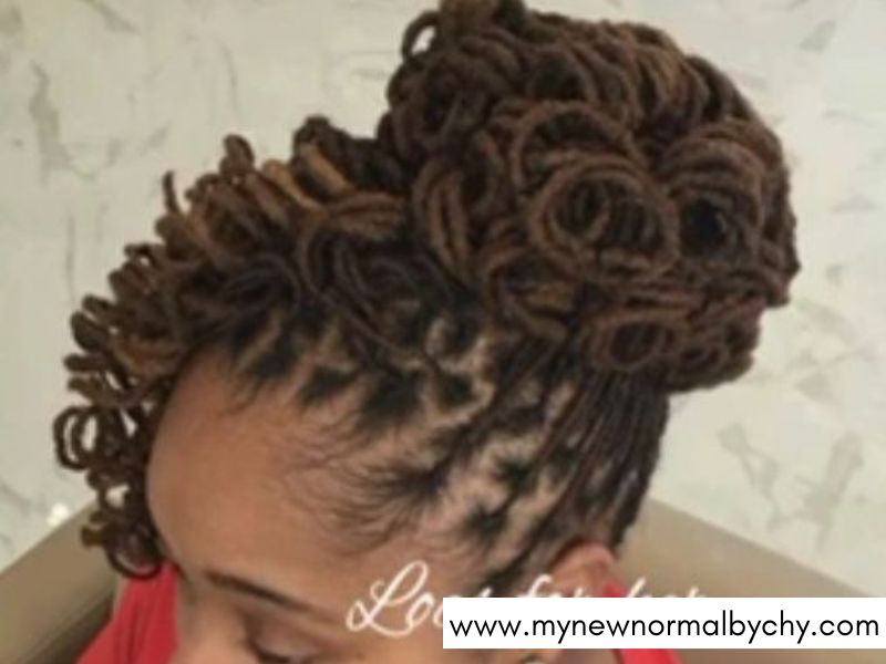 Side-Bun-with-Loose-Locs-Gorgeous-Wedding-Loc-Styles-for-Brides-with-Long-Dreadlocks