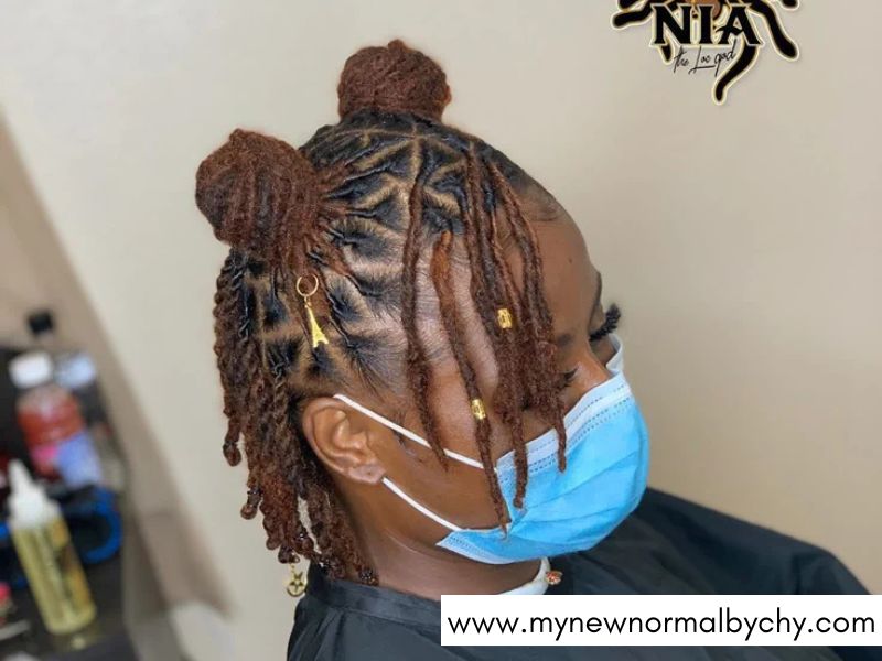 The-Half-Up-Bun-Starter-Loc-Styles-for-Women-Beginning-Their-Loc-Journey
