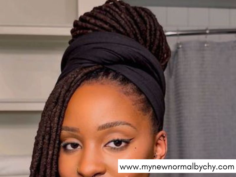 The-Wrapped-Scarf-Top-Bun-Simple-Loc-Styles-for-Work-and-Professional-Settings