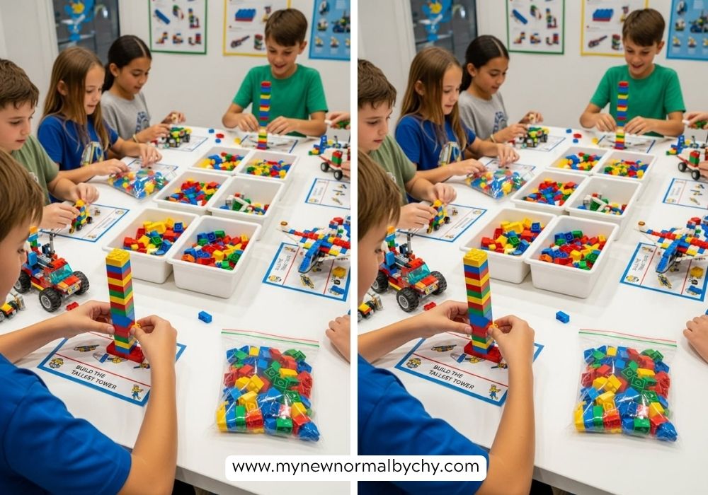 LEGO-theme-birthday-party-ideas-for-kids-building-the-tallest-tower