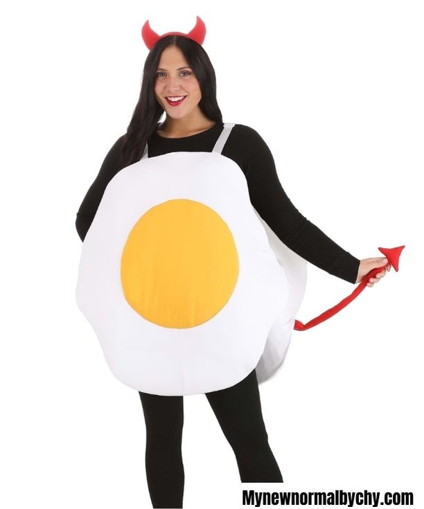 Devilled-egg-funny-halloween-costume-35-Best-Female-Halloween-Costumes-for-Work