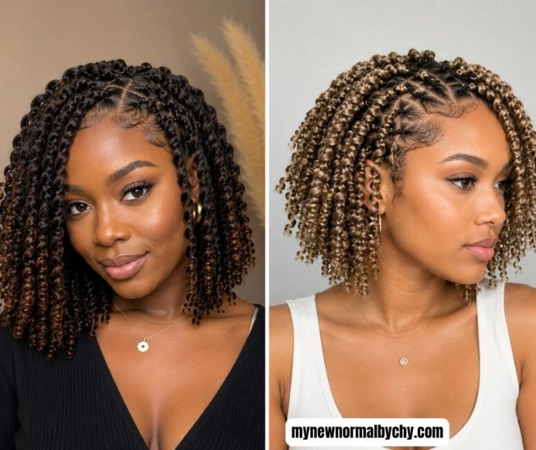 jumbo-and-tapered-passion-twist-Passion-Twist-Hairstyles-For-Black-women-With-Short-Hair