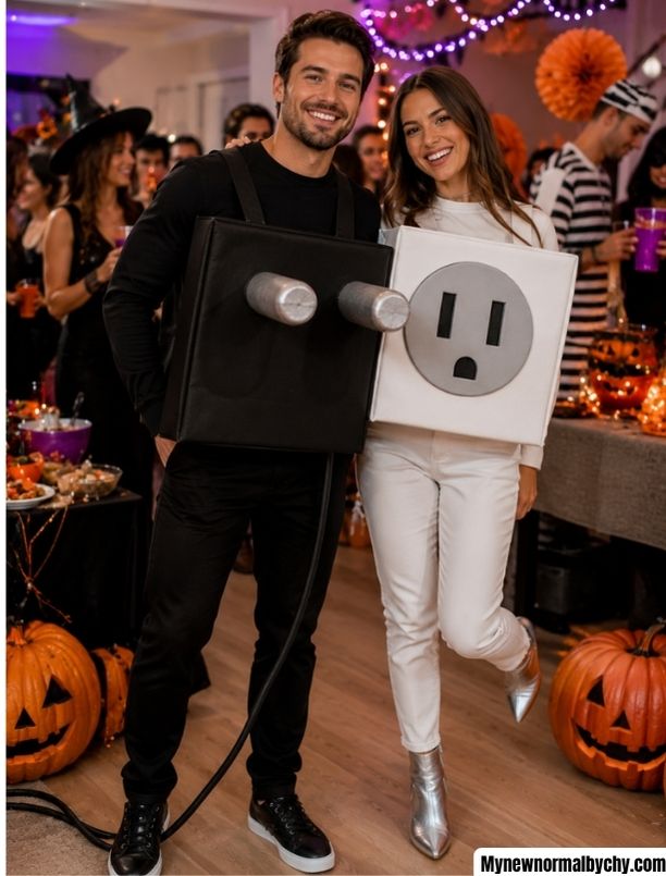 plug-and-socket-inspired-costume-45-Best-Halloween-Costumes-for-Couples