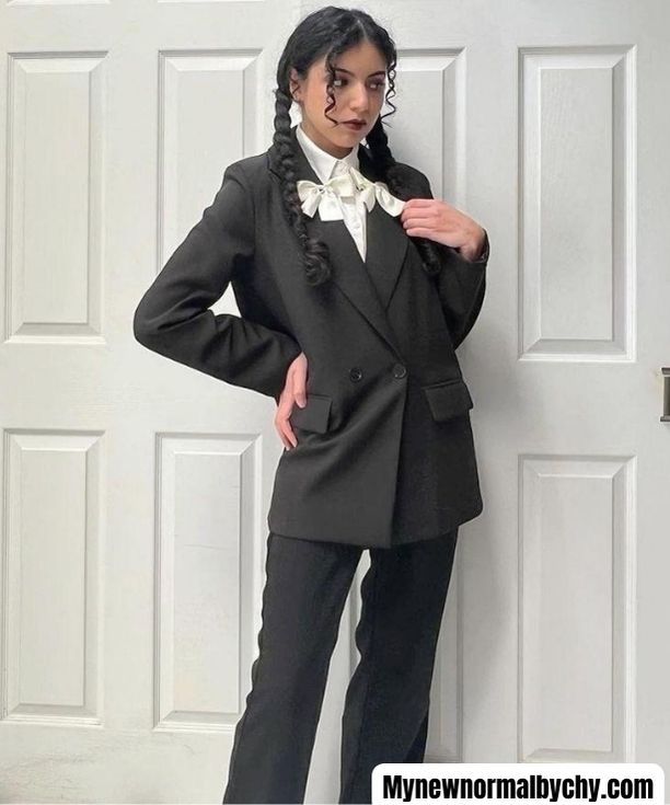 Wednesday-Adams-the-corporatye-version-35-Best-Female-Halloween-Costumes-for-Work