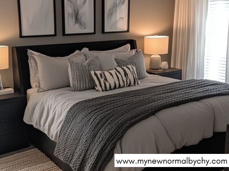 Charcoal-Gray-and-Ivory-Bedding-Color-Combinations-for-a-Cozy-Bedroom
