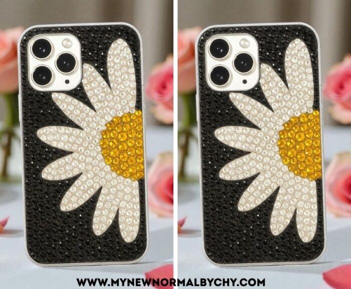 Daisy-flower-phone-case-design-25-Bedazzled-Phone-Case-Ideas