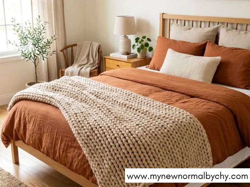 Rust-Orange-and-Soft-Beige-Bedding-Color-Combinations-for-a-Cozy-Bedroom