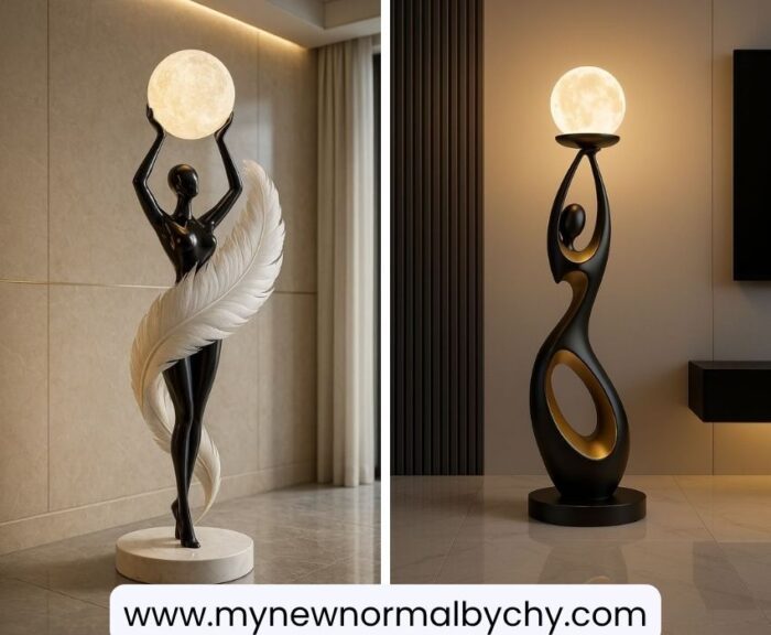 Sculptural-floor-lamp