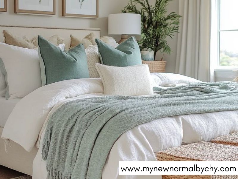 Soft-Teal-and-White-Bedding-Color-Combinations-for-a-Cozy-Bedroom