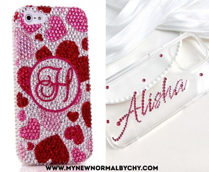 Initial-monochrome-design-25-Bedazzled-Phone-Case-Ideas