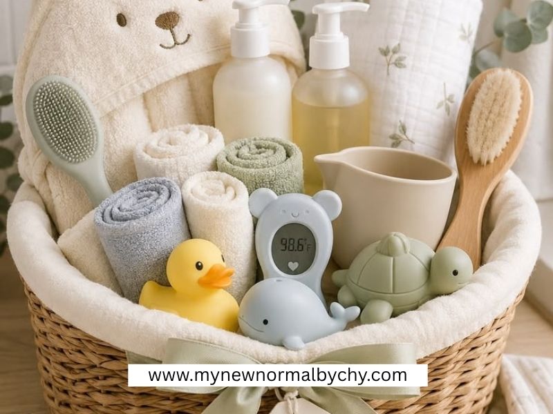 Baby-Bath-Time-Basket-Baby-Shower-Gift-Basket-Ideas-for-a-New-Mom-and-Baby