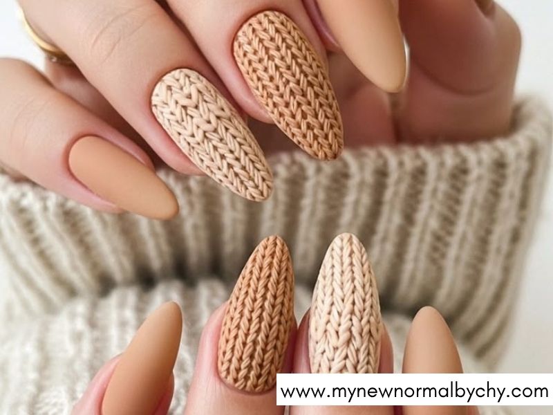 Cozy-Sweater-Nail-Art-Designs-for-Fall