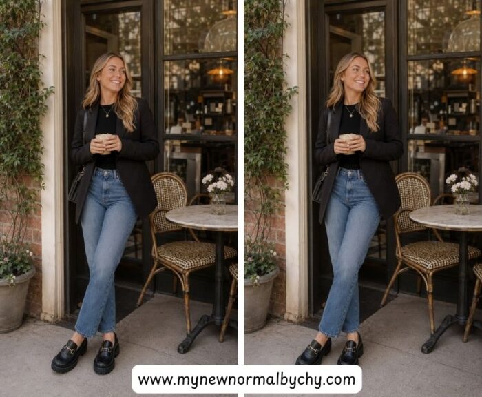 Loafers-and-jeans-45-Cute-Sweater-and-Jeans-Outfits-for-Women