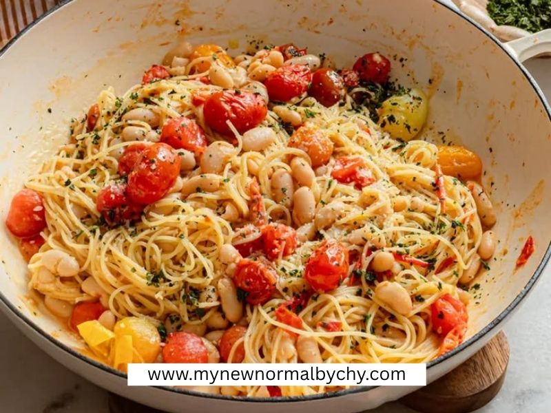 Simple-Pasta-With-Beans-and-Tomatoes-Easy-Budget-Friendly-Family-Dinner-Ideas
